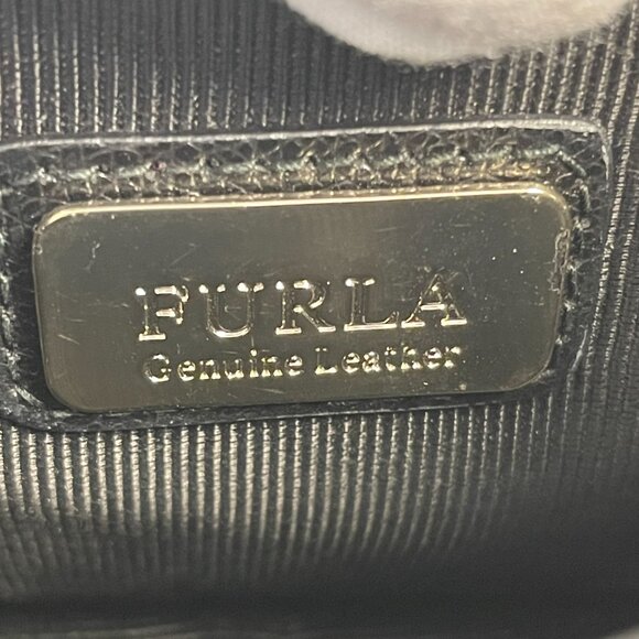 Furla Black Leather Mini Metropolis Chain Crossbody Bag - Preowned - Picture 8 of 16